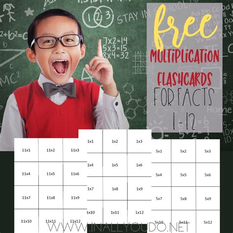 Free Printable Multiplication Flashcards - Thrifty Homeschoolers