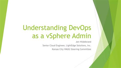 Devops For Vsphere Admins Ppt