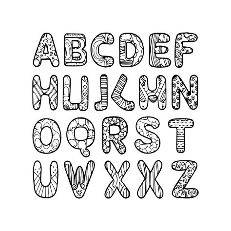 Алфавитные раскраски для раскраски Книга развлечений и искусства ...