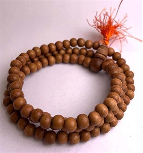 Caramel Brown Red Sandalwood Mala For Religious Purpose Size 3mm