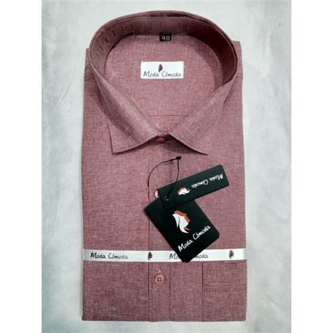 Plain Men Spread Neck Poly Cotton Shirt Formal Full Sleeves At Rs 189