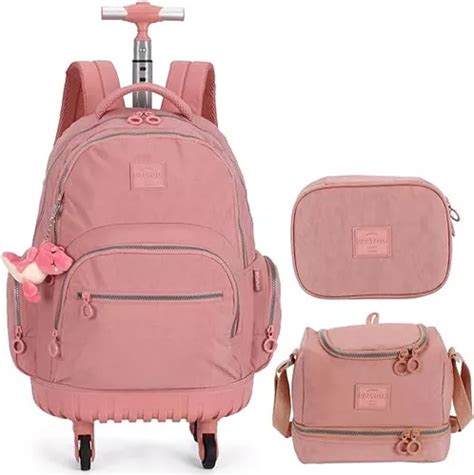 Kit Mochila Rodinhas Lancheira T Rmica Estojo Nude Parcelamento Sem Juros