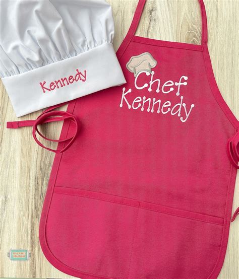 Kids Apron Set Apron And Chef Hat Personalized Childs Etsy