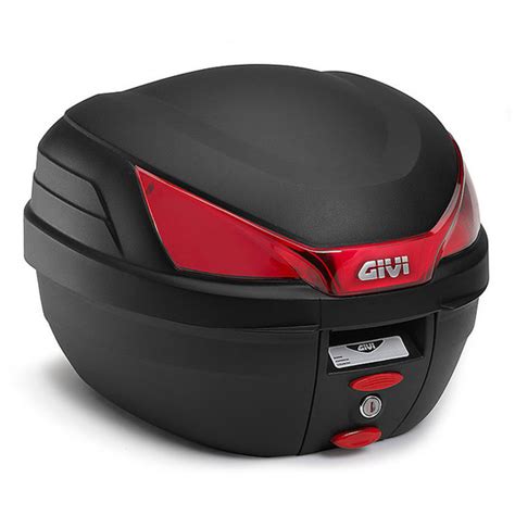 Motorcycle Scooter Top Box Givi B27 Monolock 27 Liters Black Red