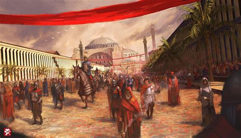 Emperor Manuel I Komnenos Procession In Constantinople Byzantine