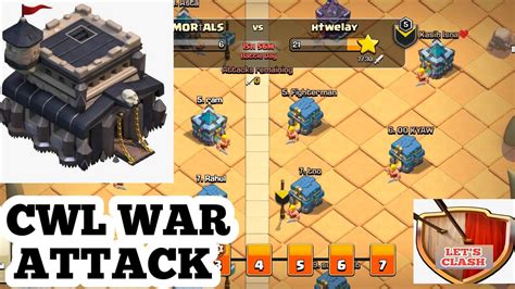 Cwl Th9 War Attack 3 Star ⭐⭐⭐ Best Army For Cwl Any Th9 Can Crack With This Army Youtube