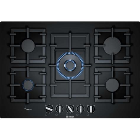 Bosch PPQ7A6B90 Series 6 Built In 75cm 5 Burners Gas Hob Black ...