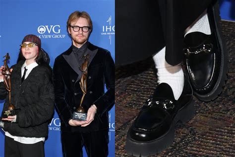 Billie Eilish Goes Preppy In Black Leather Loafers At The Palm Springs