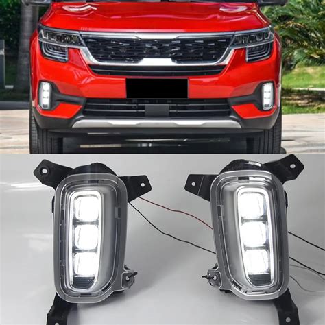 Car Led Drl Fog Lights Daytime Running Light Yellow Turn Signal Relay