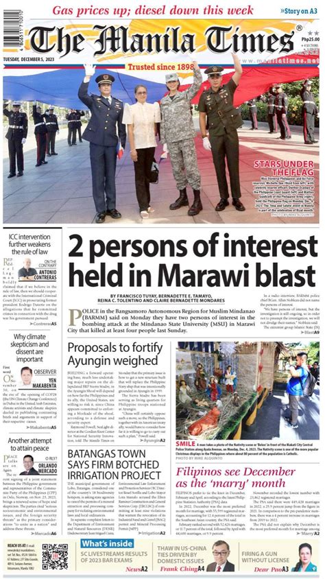 The Manila Times Front Page | December 5, 2023 | The Manila Times