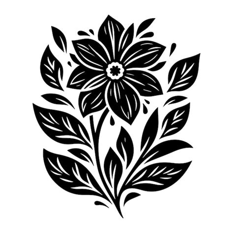 Premium Vector Flower Silhouette Vector Illustration