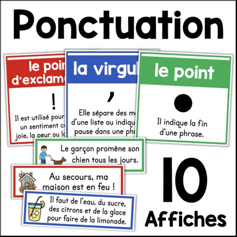 Les Signes De Ponctuation Affiches