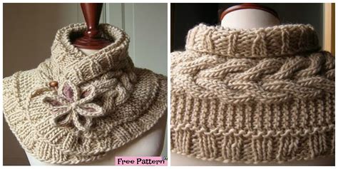 Gorgeous Knitted Flower Scarf Free Pattern Diy Ever