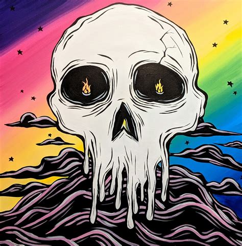 Psychedelic Skull Melt Etsy