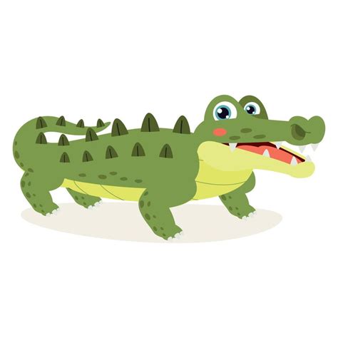 Cartoon Illustration Of A Crocodile 13539409 Vector Art At Vecteezy