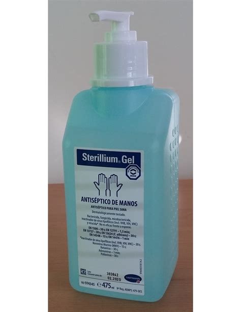 Gel Antiséptico para manos STERILLIUM 475 ml Con Dosificador Ref