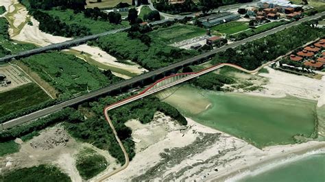 Ciclovia Adriatica Consegnato Il Cantiere Per Il Ponte Ciclopedonale