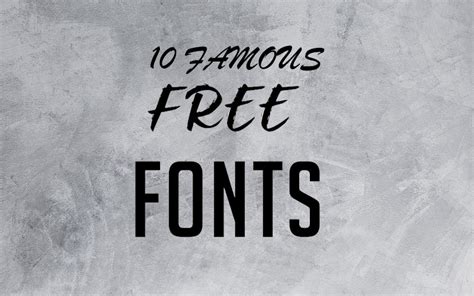 10 Free Famous Fonts - Master Script