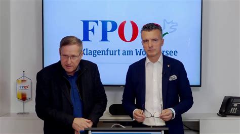 Pressekonferenz der FPÖ Klagenfurt YouTube