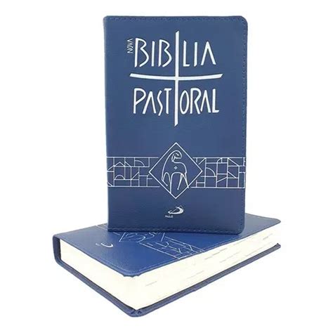 B Blia Pastoral M Dia Encadernada Azul Rei Das Biblias Compre As