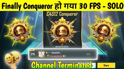 🇮🇳 Day 19 Finally Reached Conqueror In 30 Fps Solo Bgmi Solo