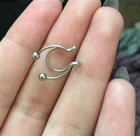 Septum Body Piercing Schmuck Nasen Clip On Ring Nasenring Etsy