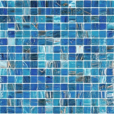 12x12 Blue Glossy Glass Mosaic Tile Blue Glass Tile Blue Mosaic