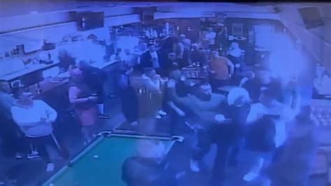 Shocking Moment Huge Brawl Erupts At Glasgow Pub As One Man Left In