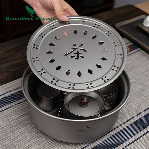 Boundless Voyage Titanium Tea Tray Kung Fu Teaboard Outdoor Camping