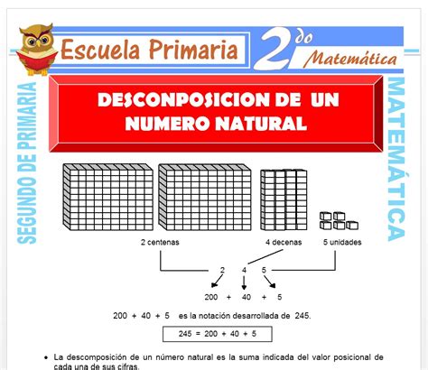 Descomposición Del Numero Natural Para Segundo De Primaria