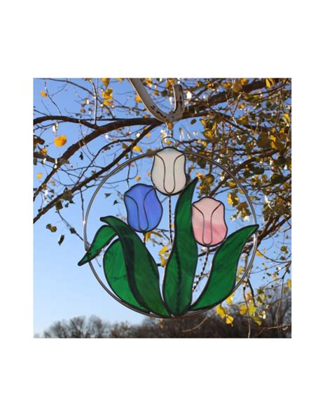 Tulip Stained Glass Suncatcher Shop Iowa