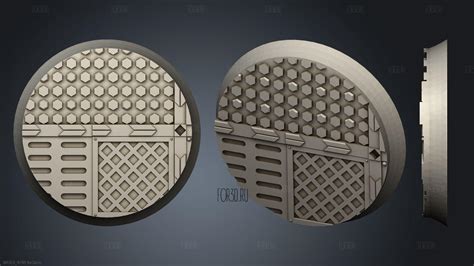 Round 32mm Base Indr 27 3d Stl Model For Cnc