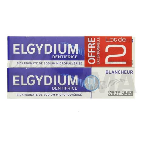 Hygiène ELGYDIUM BLANCHEUR Pâte dentifrice anti tache 2 Tube de 75ml