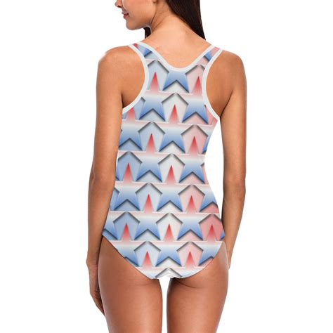 Usa Stars Vest One Piece Swimsuit Model S04 Id D2797382