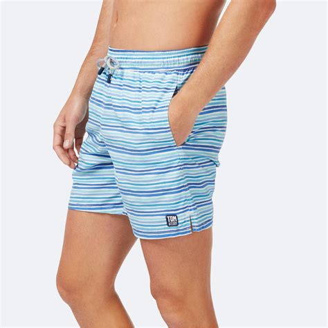 Mens Swim Shorts Ocean Stripes Tom And Teddy Tom And Teddy Uk