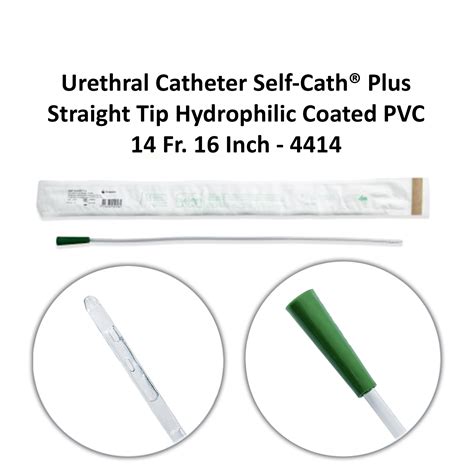 Urethral Catheter Self Cath® Plus Straight Tip Hydrophilic 14fr 16 Inch