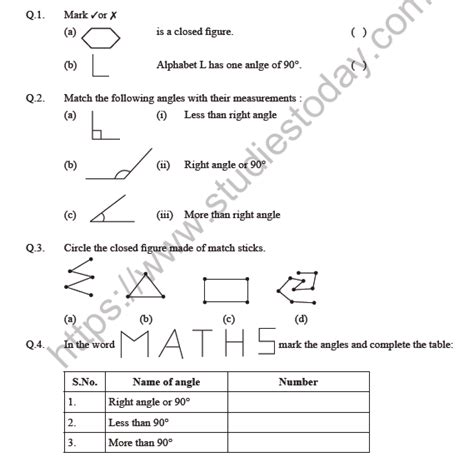 Grade 5 Shapes And Angles Worksheet - Angleworksheets.com