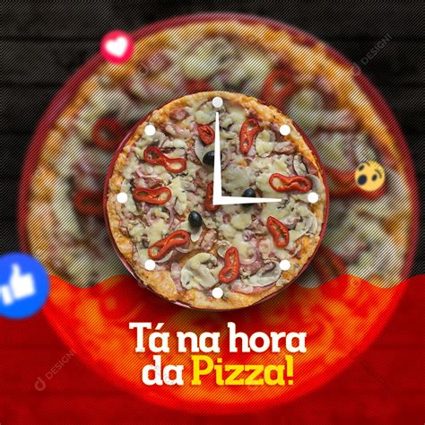 Hora da Pizza PSD Pizzaria Editável Social Media Post download Designi