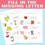 Fill In The Missing Letter Worksheets Easy Peasy Learners