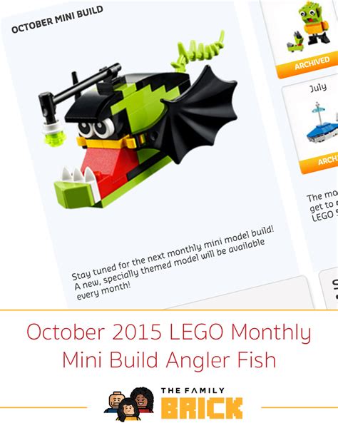 October 2015 LEGO Monthly Mini Build Angler Fish - The Family Brick