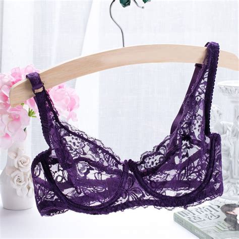 Fule Womens Comfy Sexy Lingerie Lace Transparent Bra Underwire Bra Underwear Walmart