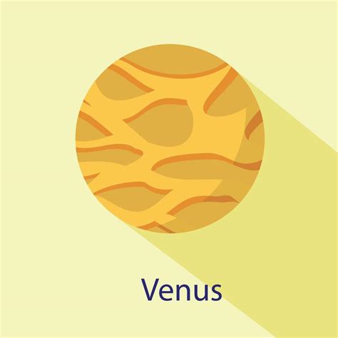 Venus planet icon, flat style 14194380 Vector Art at Vecteezy