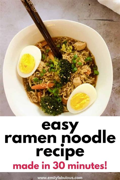 Easy Ramen Noodle Recipe EmilyFabulous