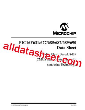 PIC16F690 I SS Datasheet PDF Microchip Technology