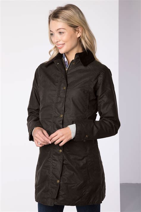 Ladies Long Wax Jacket Uk Womens Long Wax Coat Rydale