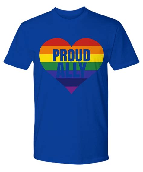 Proud Ally Rainbow Lgbt Flag Gay Pride Shirt Gay Bachelor Etsy