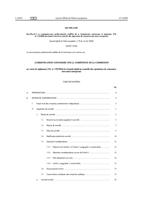 Communication consolidée de la Commission RECTIFICATIFS Rectificatif