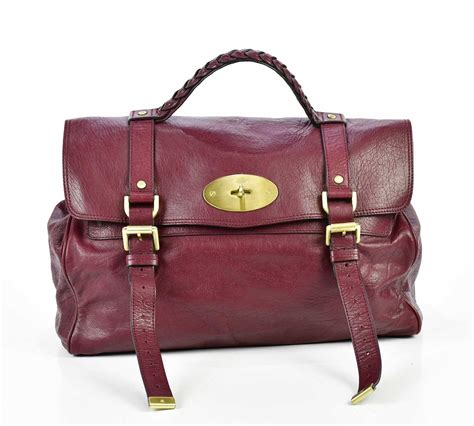 Lot 708 Mulberry A Dark Red Leather Alexa Satchel