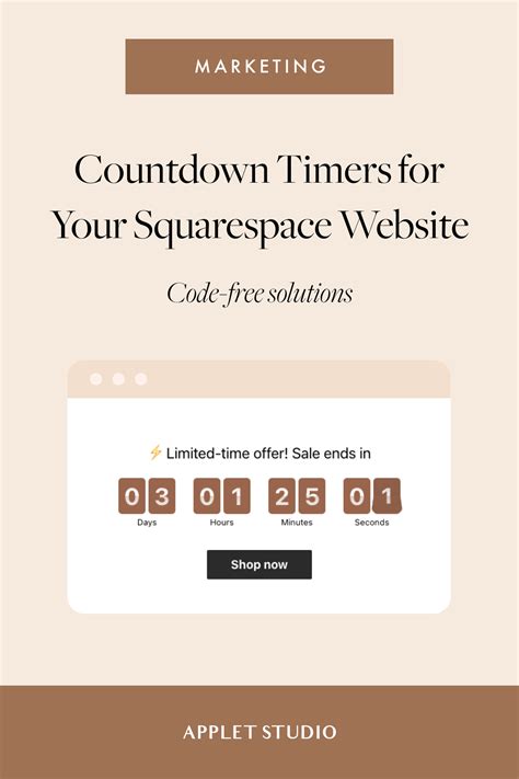 Code-Free Countdown Timers for Your Squarespace Website — Applet Studio