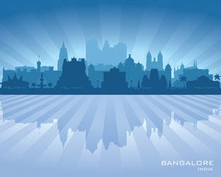 Bangalore Skyline Silhouette Vector Images (82)